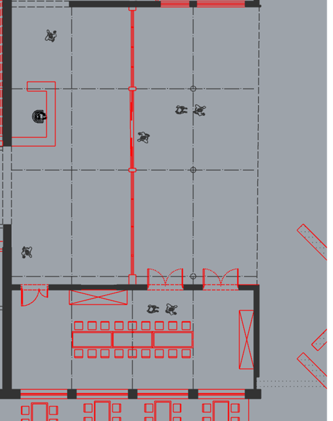 extrait de plan, partie est